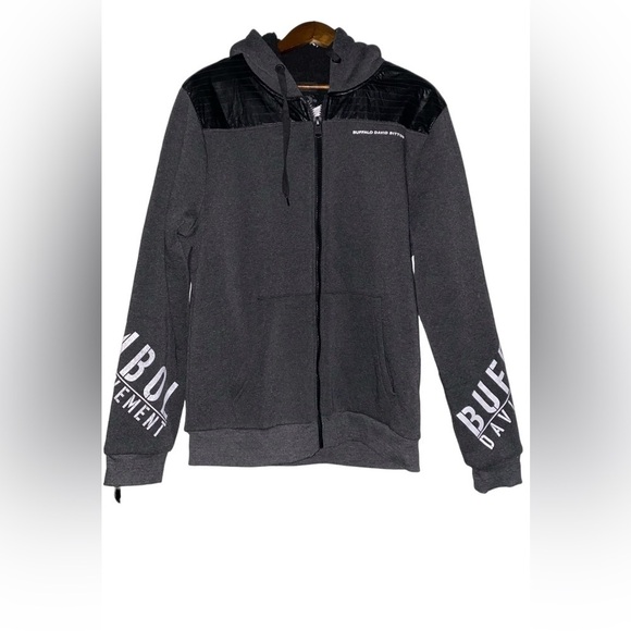 Buffalo David Bitton Men L Sherpa Zip-Up Hooded Fleece Jacket Outdoor NEW - Picture 1 of 7